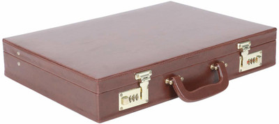 IRHA 17 Inches, Artificial Leather, Business/Work, Profile, For office use or any other daily Medium Briefcase - For Men & Women(Brown)