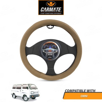 CARMATE Steering Cover For Maruti Omni(Beige, Leatherite)