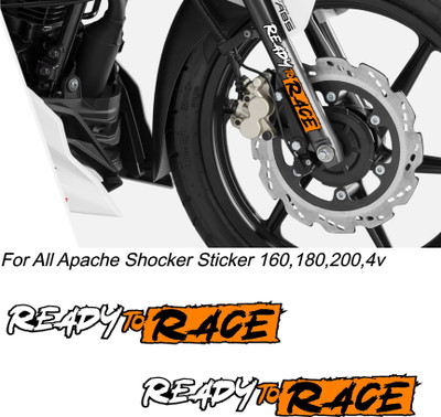 WRAPPING MANIA Sticker & Decal for Bike(Orange, White, Black)