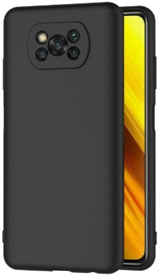 CaseTOcase Back Cover for POCO X3(Black, Matte Finish, Silicon, Pack of: 1)