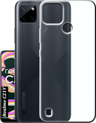 Case Club Back Cover for realme C21Y(Transparent, Dual Protection, Silicon, Pack of: 1)
