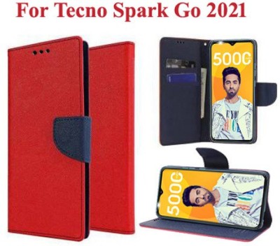 Carnage Wallet Case Cover for Tecno Spark Go 2021(Red, Cases with Holder, Pack of: 1)