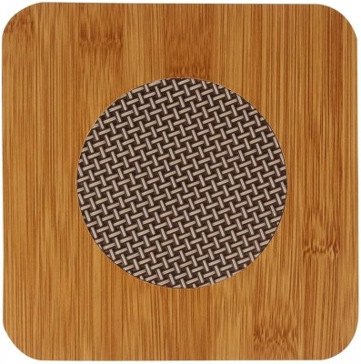 V Creation Square Wood Coaster(Pack of 2)