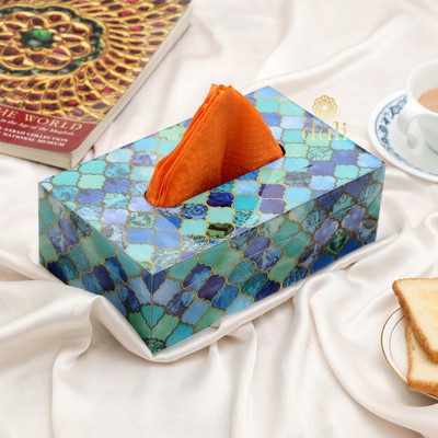 DULI 1 Compartments MDF Tissue Holder(Blue)