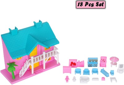 SNM97 Funny House Play Set-Doll House Set House_B105(Multicolor)