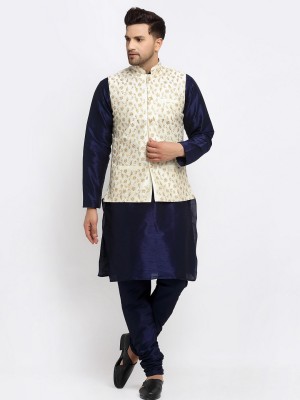 kraft india Men Kurta Churidar Ethnic Jacket Set