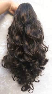 Alizz Beautiful clip on ponytail curly Fluffy bouncy Hair Extension