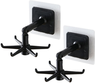 THINK G 6 Hook Hanger 2 Pcs - 010 Multicolour Towel Holder(Plastic)
