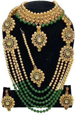 JMBW INTERNATIONAL Alloy Green Jewellery Set(Pack of 3)