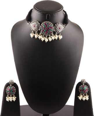 Creative Frogs Alloy Sterling Silver Silver, Multicolor Jewellery Set(Pack of 1)