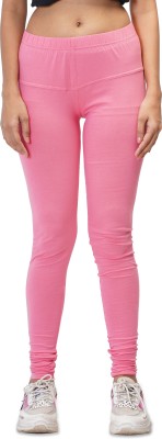 CARBON BASICS Churidar  Western Wear Legging(Pink, Solid)