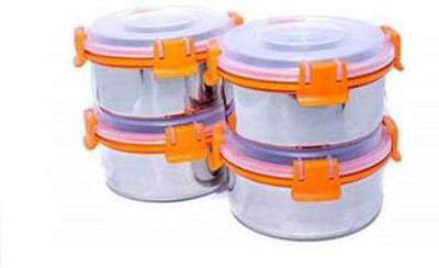 Metal Bear STAINLESS STEEL LOCK N LOCK BOWL SET OF 4 300ml EACH 4 Containers Lunch Box(300 ml)