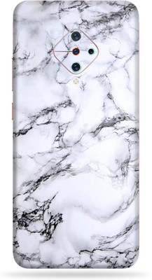 Jeeva Creation vivo s1 pro, Vivo S1 Pro Mobile Skin(Ultra Super White Marble Carbon Fiber Skin With High Matte Finish..)