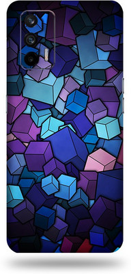 OggyBaba realme x7 max Mobile Skin(Cubes Vector Skin Matte Finish)