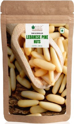 Bliss of Earth 100Gm Lebanese Pine Nuts Without Shell (Chilgoza) Raw & Dehulled, Good for Heart and Energy Booster. Pine Nuts(100 g)