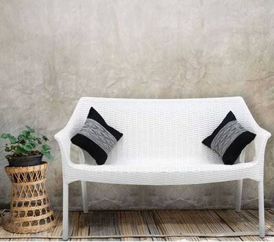 Supreme LOVE SEAT WHITE SET OF 1 SOFA FULLY COMFORT ND WEIGHT
