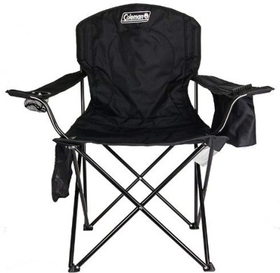 COLEMAN Portable,Folding Quad Chair Black Cool Bag for Camping, Travelling Polyester Metal Outdoor Chair(Black, Pre-assembled)