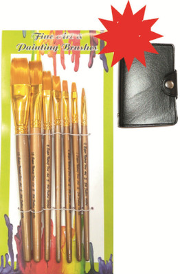 NOZOMI Paint Brush set - Flat (7 pc. set)(Gold)