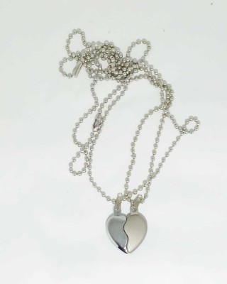 tannujewel Grey And Silver Heart Shape Magnet Couple Best Locket valentine and friendship Gift Stainless Steel Pendant