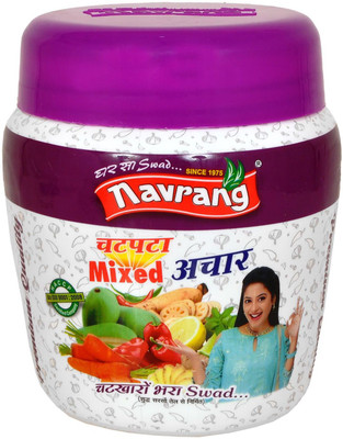 NAVRANG Organic Homemade Mixed Pickle Achaar I Traditional Achar (500g) Mixed Pickle(500 g)
