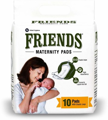 Friends Maternity Pads with Elastic Loop for Post Pregnancy Bleeding Sanitary Pad(Pack of 10)
