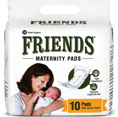 Friends Maternity Pad Releasetape for Post Pregnancy Bleeding Sanitary Pad(Pack of 10)