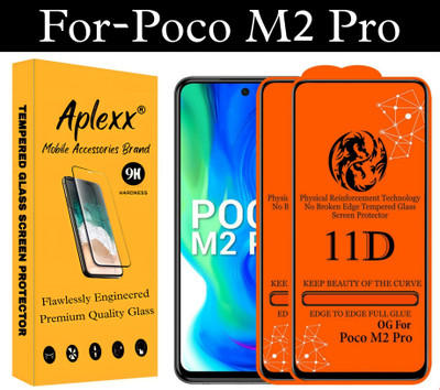 aplexx Edge To Edge Tempered Glass for Poco M2 Pro(Pack of 2)