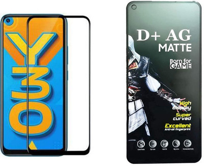 small candy Edge To Edge Tempered Glass for Vivo Y30(Pack of 1)