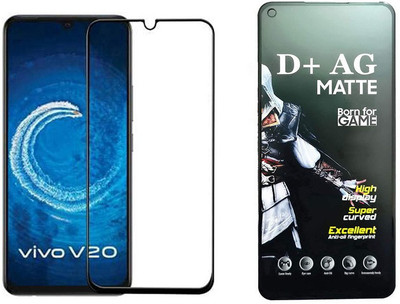 small candy Edge To Edge Tempered Glass for Vivo V20(Pack of 1)