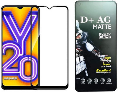 small candy Edge To Edge Tempered Glass for Vivo Y20S(Pack of 1)