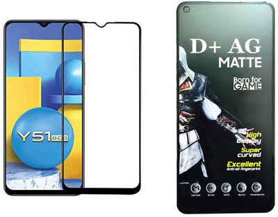 small candy Edge To Edge Tempered Glass for Vivo Y51 2020(Pack of 1)
