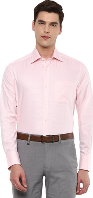 LOUIS PHILIPPE Men Self Design Formal Pink Shirt