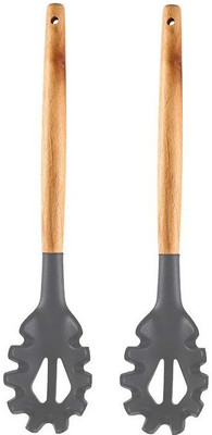 P-PLUS INTERNATIONAL PPLUS_WOOD_PASTA_GREY_2 Lifting Spatula(Pack of 2)