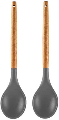P-PLUS INTERNATIONAL Silicone Serving Spoon Set(Pack of 2)
