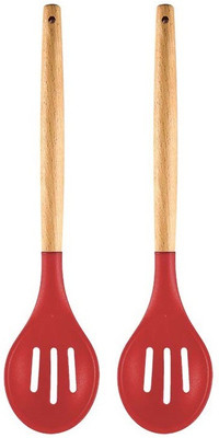 P-PLUS INTERNATIONAL Silicone Serving Spoon Set(Pack of 2)