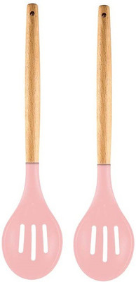P-PLUS INTERNATIONAL Silicone Serving Spoon Set(Pack of 2)