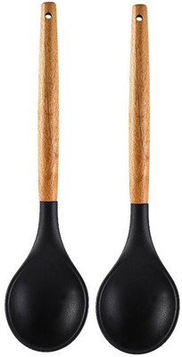 P-PLUS INTERNATIONAL Silicone Serving Spoon Set(Pack of 2)