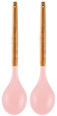 P-PLUS INTERNATIONAL Silicone Serving Spoon Set(Pack of 2)