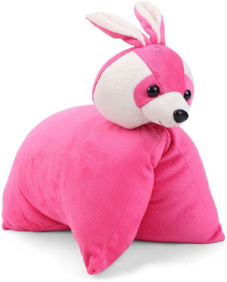 Tickles Rabbit Convertable Cushion 32 cm Pink Tickles Soft Toys