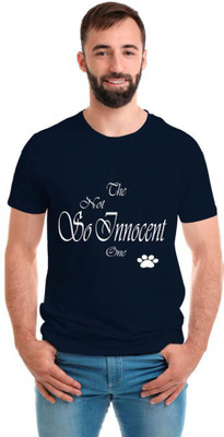 SmarTee Street Printed Men Round Neck Blue T-Shirt