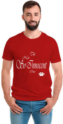 SmarTee Street Printed Men Round Neck Red T-Shirt