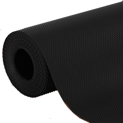 LaVichitra Rectangular Pack of 1 Table Placemat(Black, PVC)