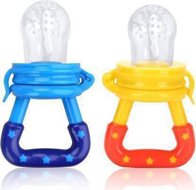 smilykid Baby Fruit nibbler with rattle and Feeding bottle with spoon for kids Teether and Feeder(Multicolor)