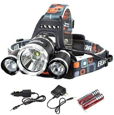 PGK TRADERS 3 LED Head lamp Torch(Multicolor, 4 cm, Rechargeable)