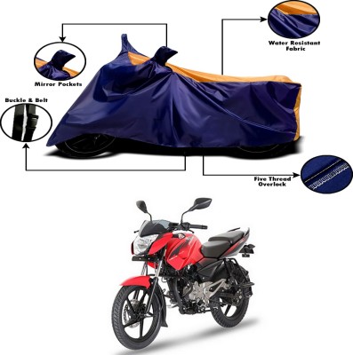 Ascension Two Wheeler Cover for Bajaj(Pulsar 135 LS DTS-i, Orange, Blue)