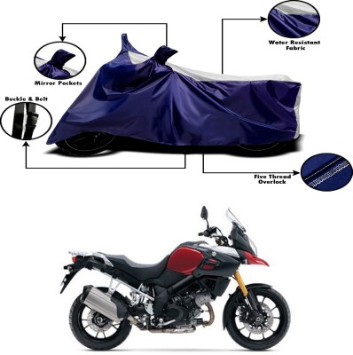 Genipap Two Wheeler Cover for Suzuki(V Strom 1000, White, Blue)