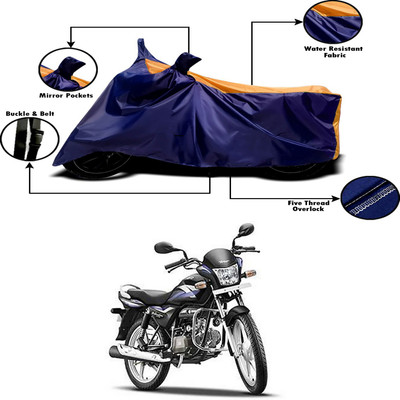AutoRash Two Wheeler Cover for Hero(Splendor Pro, Orange, Blue)