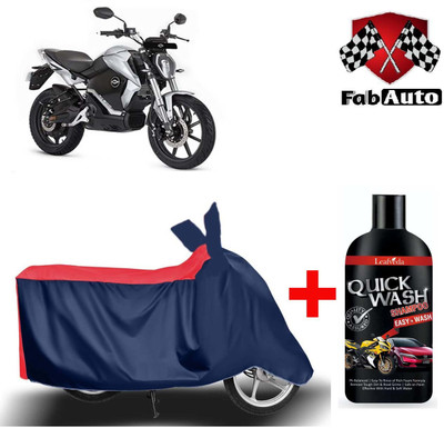 FabAuto Waterproof Two Wheeler Cover for Revolt(RV 300, Blue)