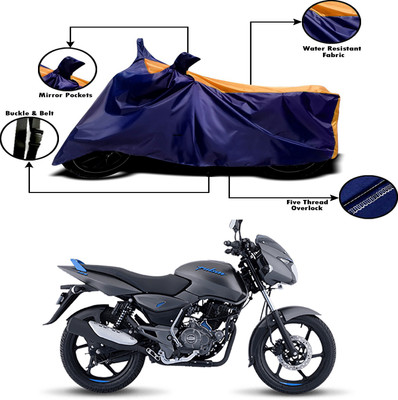 APNEK Two Wheeler Cover for Bajaj(Pulsar 125, Orange, Blue)