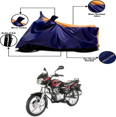 Ascension Two Wheeler Cover for Bajaj(Discover 125 DTS-i, Orange, Blue)